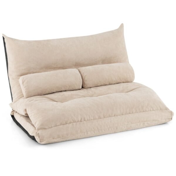 3in1 sulankstoma sofa su miegojimo funkcija ir reguliuojamu atlošu (Smėlio)