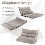 3in1 sulankstoma sofa-lova su reguliuojamu atlošu (Pilka)