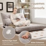 3in1 sulankstoma sofa-lova su reguliuojamu atlošu (Pilka)