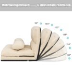 Minkšta sulankstoma sofa-lova su reguliuojama atlošo padėtimi (Smėlio)