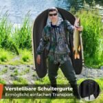 Pripučiamas žvejybos plaustas su reguliuojamu atlošu (Smėlio)