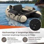 Pripučiamas žvejybos plaustas su reguliuojamu atlošu (Smėlio)