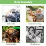 Metalo vežimėlis sodo žarnai su pripučiamomis padangomis (Žalia)