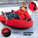 Pripučiamas rogučių vežimėlis 100 cm su nuimama virve ir pompa (Raudona)