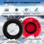 Pripučiamas rogučių vežimėlis 100 cm su nuimama virve ir pompa (Raudona)