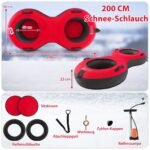 Pripučiamos rogutės su pripučiamu čiužiniu ir tempimo lynu (Raudona)