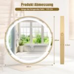 Vonios veidrodis su LED apšvietimu ir antiblikse funkcija (Sidabrinė)