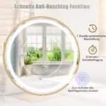 Vonios veidrodis su LED apšvietimu ir antiblikse funkcija (Sidabrinė)