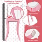 Vaikiškas kosmetinis staliukas ir taburetė (Rožinė)