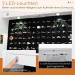 2-in-1 laikrodžių spintelė su veidrodžiu (Balta)