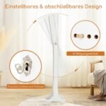 2-in-1 laikrodžių spintelė su veidrodžiu (Balta)