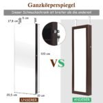 Sakinė juvelyrika su LED apšvietimu ir veidrodžiu (Ruda)