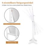Pastatoma papuošalų spintelė su viso kūno veidrodžiu (Balta)
