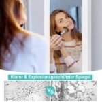 Veidrodinė juvelyrinių dirbinių spintelė su viso ūgio veidrodžiu (Balta)