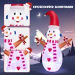 Pripučiamas kalėdinis Sniego Senis 240 cm (Balta)