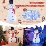 184 cm aukščio LED apšviestas Kalėdų senis (Balta)