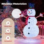 184 cm aukščio LED apšviestas Kalėdų senis (Balta)