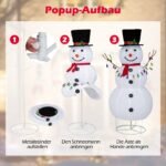 Kalėdinė LED figūrėlė – besmegenis 180 cm su 180 šiltų baltų LED lempučių (Šilta balta)