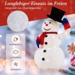 Apšviestas 130 cm Kalėdų senis besmegenis su besisukančia kepure (Balta)