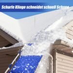 Reguliuojamo ilgio aliumininis sniego valytuvas stogams (Sidabrinė)