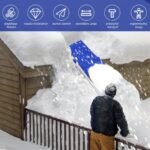 Reguliuojamo ilgio aliumininis sniego valytuvas stogams (Sidabrinė)