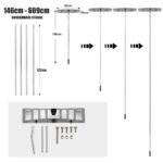 Reguliuojamas aliuminio stogų sniego valytuvas 6.08 m (Pilka)