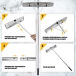 Reguliuojamas aliuminio stogų sniego valytuvas 6.08 m (Pilka)