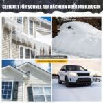 Reguliuojamas aliuminio stogų sniego valytuvas 6.08 m (Pilka)