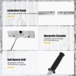 Reguliuojamas aliuminio stogų sniego valytuvas 6.08 m (Pilka)