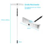 Teleskopinis aliuminio sniego kastuvas su gumine juosta (Sidabrinė)