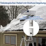 Ištraukiamas aliuminio sniego valytuvas su ratukais (Sidabrinė)