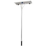 Ištraukiamas aliuminio sniego valytuvas su ratukais (Sidabrinė)