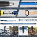 Universalūs 4-in-1 sniegbačiai su lazdomis (Mėlyna)