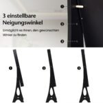 Kompaktiška papuošalų spinta su viso kūno veidrodžiu ir LED apšvietimu (Juoda)