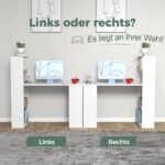 Rašomasis stalas su integruota lentynų sistema (Balta)