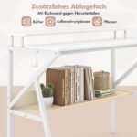 Kompaktiškas rašomasis stalas su monitoriaus paaukštinimu (Balta)