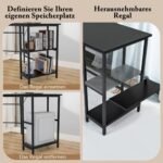 L formos kampinis rašomasis stalas su lentynomis (Juoda)