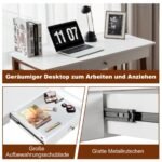 Rašomasis stalas su stalčiumi medžio masyvo kojomis (Ruda)