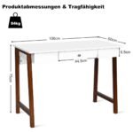 Rašomasis stalas su stalčiumi medžio masyvo kojomis (Ruda)