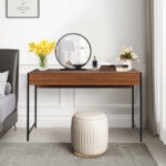 Rašomasis stalas su 2 stalčiais 112 x 48 x 76 cm (Ruda)