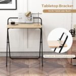 Sulankstomas kompiuterio stalas su planšetės laikikliu 64x43x80 cm (Natūrali)