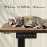 Elektrinis stovimas stalas 140x60 cm su reguliuojamu aukščiu (Rustic Brown)