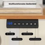 Elektrinis reguliuojamo aukščio rašomasis stalas 140 x 60 cm (Natūrali)