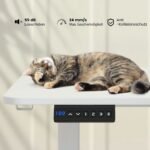 Elektrinis stovimas stalas 140x60 cm su reguliuojamu aukščiu (Balta)