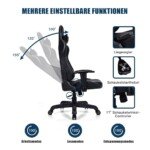 Ergonomiška aukšto atlošo žaidimų kėdė (Juoda)