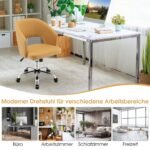 Ergonomiška biuro kėdė su atlošo ir svyravimo funkcija (Geltona)