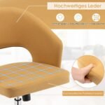 Ergonomiška biuro kėdė su atlošo ir svyravimo funkcija (Geltona)