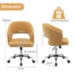 Ergonomiška biuro kėdė su atlošo ir svyravimo funkcija (Geltona)