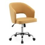 Ergonomiška biuro kėdė su atlošo ir svyravimo funkcija (Geltona)