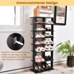 Stilingas medinis septynių pakopų batų stovas (Ruda)